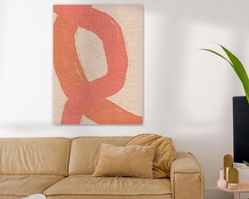 Art minimaliste. Lignes et formes abstraites dans des couleurs chaudes