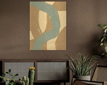 Soft lines. Abstract lines and shapes in neutral pastels. by Dina Dankers