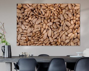 Graines de tournesol grillées créant un arrière-plan d'ingrédient alimentaire sain sur de-nue-pic