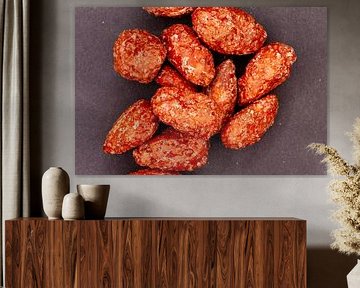 Kandierte Mandeln als süßer Snack oder Dessert von de-nue-pic