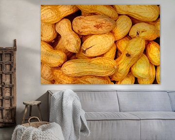 Erdnüsse in der Schale Füllung Rahmen für Hintergrund von de-nue-pic