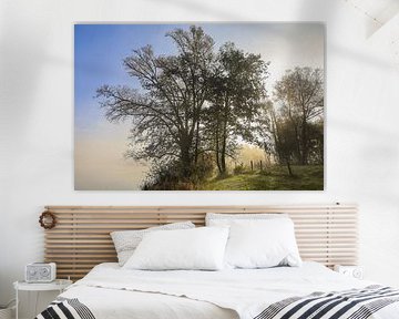 Sonne und Nebel an einem Oktobermorgen bei den Schwackenreuter Seen - Mühlingen von BlattArt - Christine Horn