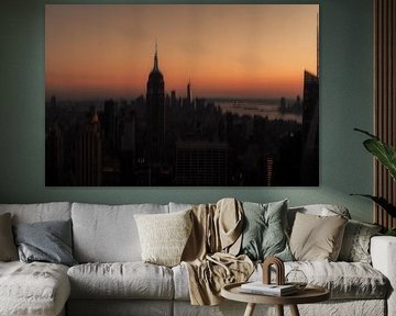 Sonnenuntergang über Manhattan von Piotr Snoch
