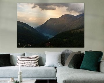 Ausblick bei Sonnenuntergang von der Zufallhütte auf einen Bergsee von Jens Seßler