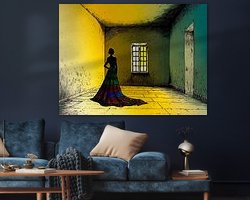 Voorbeeld van het werk in een kamer