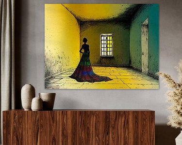 Voorbeeld van het werk in een kamer