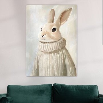 Rabbit Portrait by Wonderful Art