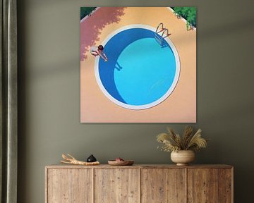 Sonnige Gelassenheit am Pool Reflexion