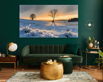 Stille schaduwen in het winterlicht