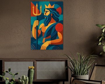 Neptun, ein geometrisches Kunstwerk. von Galerie Hoppenbrouwers