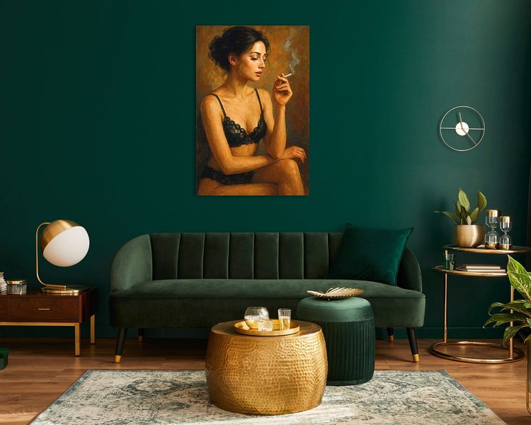 Voorbeeld van het werk in een kamer