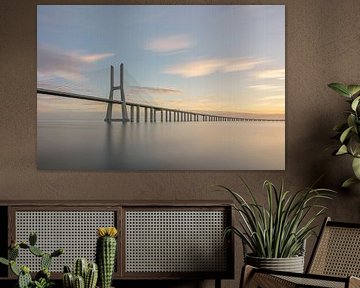 Ponte Vasco da Gama Lisbon - Minimalist long exposure at sunrise