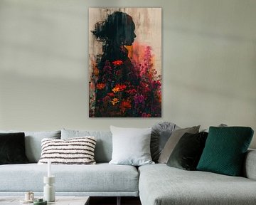 woman with flowers by Egon Zitter