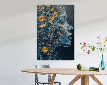 woman with flowers by Egon Zitter