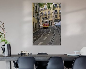 Tram 28 Lisbon - Iconic tram in the narrow streets of Alfama