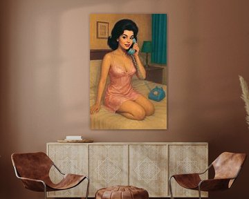 Pin-up-Girl-Gemälde. von Galerie Hoppenbrouwers
