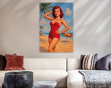 Peinture d'une pin-up. sur Galerie Hoppenbrouwers