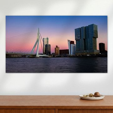 Erasmus Bridge Rotterdam at dusk