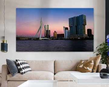Erasmusbrücke Rotterdam in der Abenddämmerung von Esmée Fotografeert