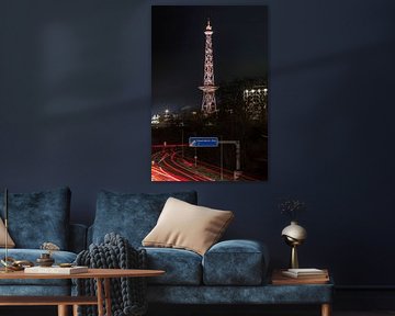 BERLIN Radio Tower Nightscape by Melanie Viola