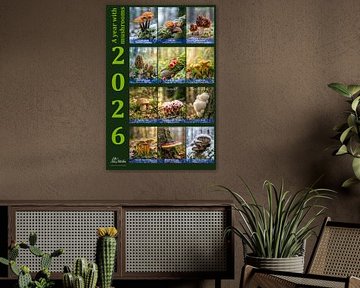 Kalender Pilze 2026 englische Version