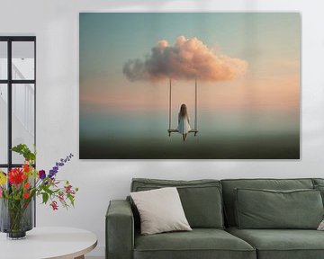 The swing under the pink cloud