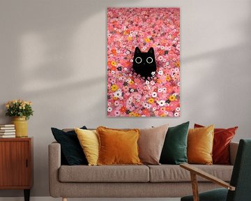 Mitternachtsaugen unter Blüten