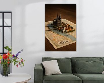 Keulse Dom 3D Pop-Up Kaart - Kölner Dom Muur Art