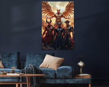 DOMINION: Luzifer mit drei Dämonenkriegern