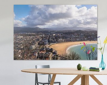 City and beach views of San Sebastian