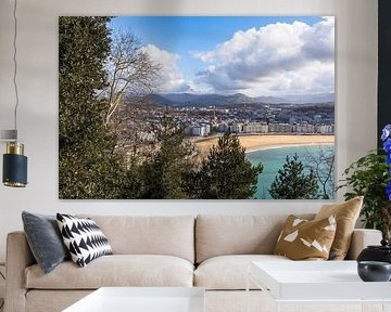 City and beach views of San Sebastian