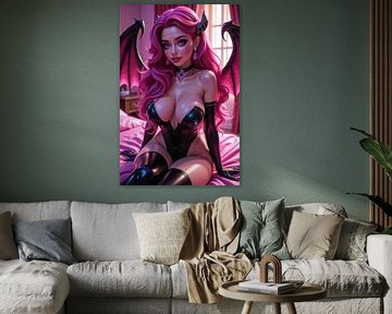 LUNYRA: Sexy Anime Dämonen Girl im Schlafzimmer