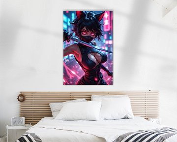 KATYRA: Sexy Anime Cat Girl als Assassinin mit Schwert