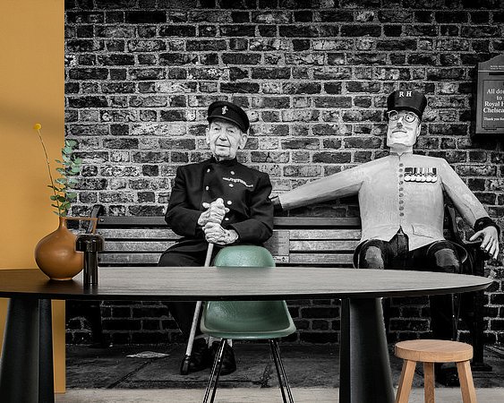 Voorbeeld van het werk in een kamer