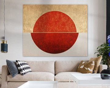 Büroeinrichtung | Golden Divide Red Sky von Blickfänger Gemälde