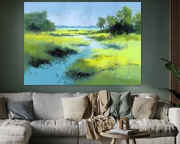 Flower meadow | Sunny Brook Edge by Art Whims