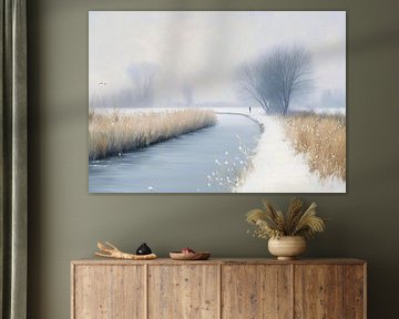 Winter landscape | Along the Blue Bend by Art Whims