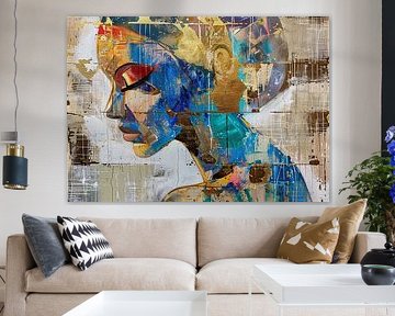 Moderne Frau mit goldenen Details von Blickfänger Gemälde