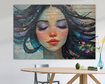 Frauenporträt | Nocturne von Kunst Laune