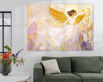 Goldener Engel | Golden Wings Soft Landscape von Wunderbare Kunst