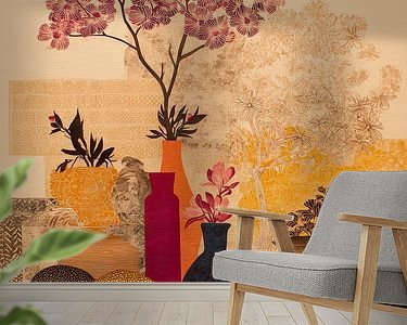 Voorbeeld van het werk in een kamer