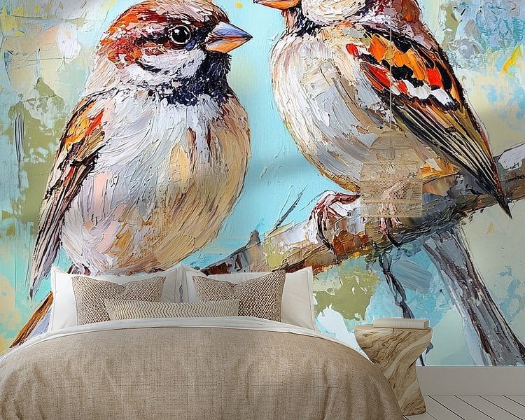 Voorbeeld van het werk in een kamer