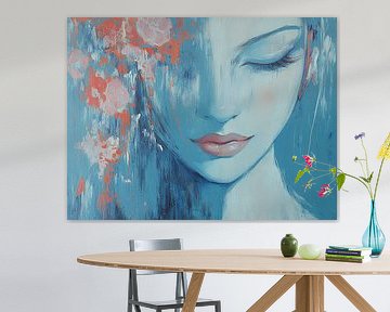 Blumenfrau | Frau mit Blumen von Zen und Mehr