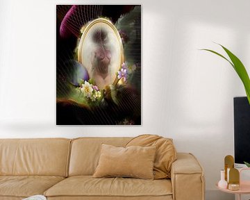 Femme dans un cadre ovale