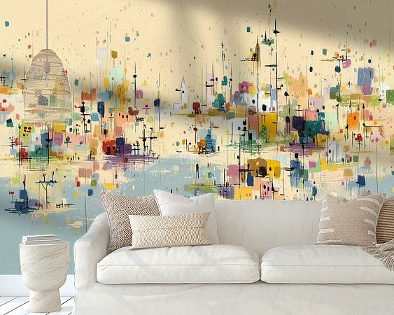 Voorbeeld van het werk in een kamer