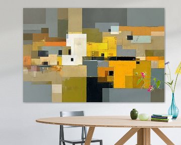 Gele blokken | Yellow Grid Urban Rhythm