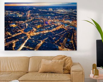 Zwolle at sunset and blue hour by Thomas Bartelds