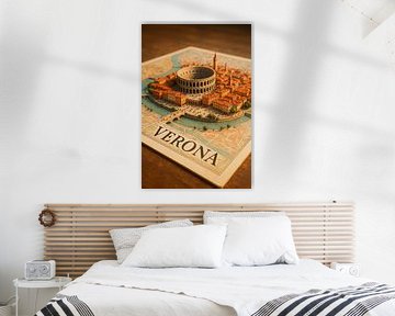 Verona Arena Römisches Amphitheater 3D Karte - Romeo & Juliet Stadt Kunst von Travel Shop
