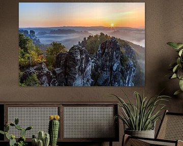 Sonnenaufgang an der Bastei