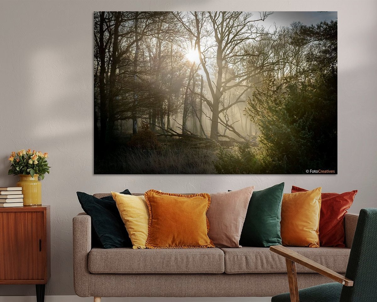 Voorbeeld van het werk in een kamer